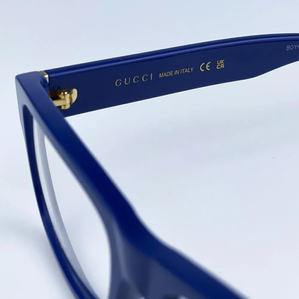 NEW Gucci  GG1141O 002 Blue Square Men Eyeglasses